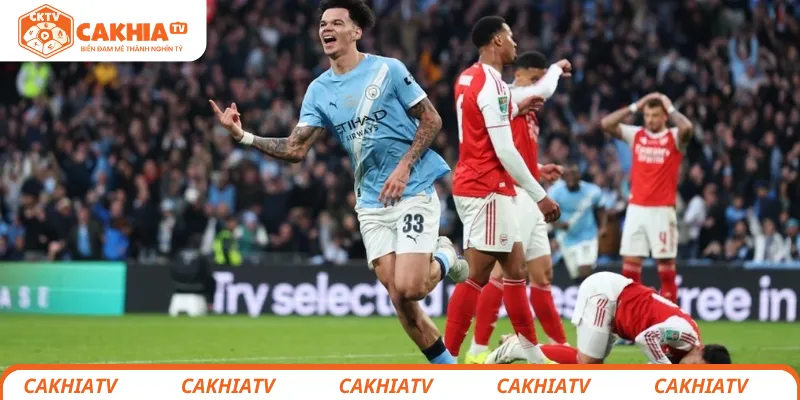 Arsenal thua Man City Carabao Cup 2026 tại Wembley sau thất bại 0-2